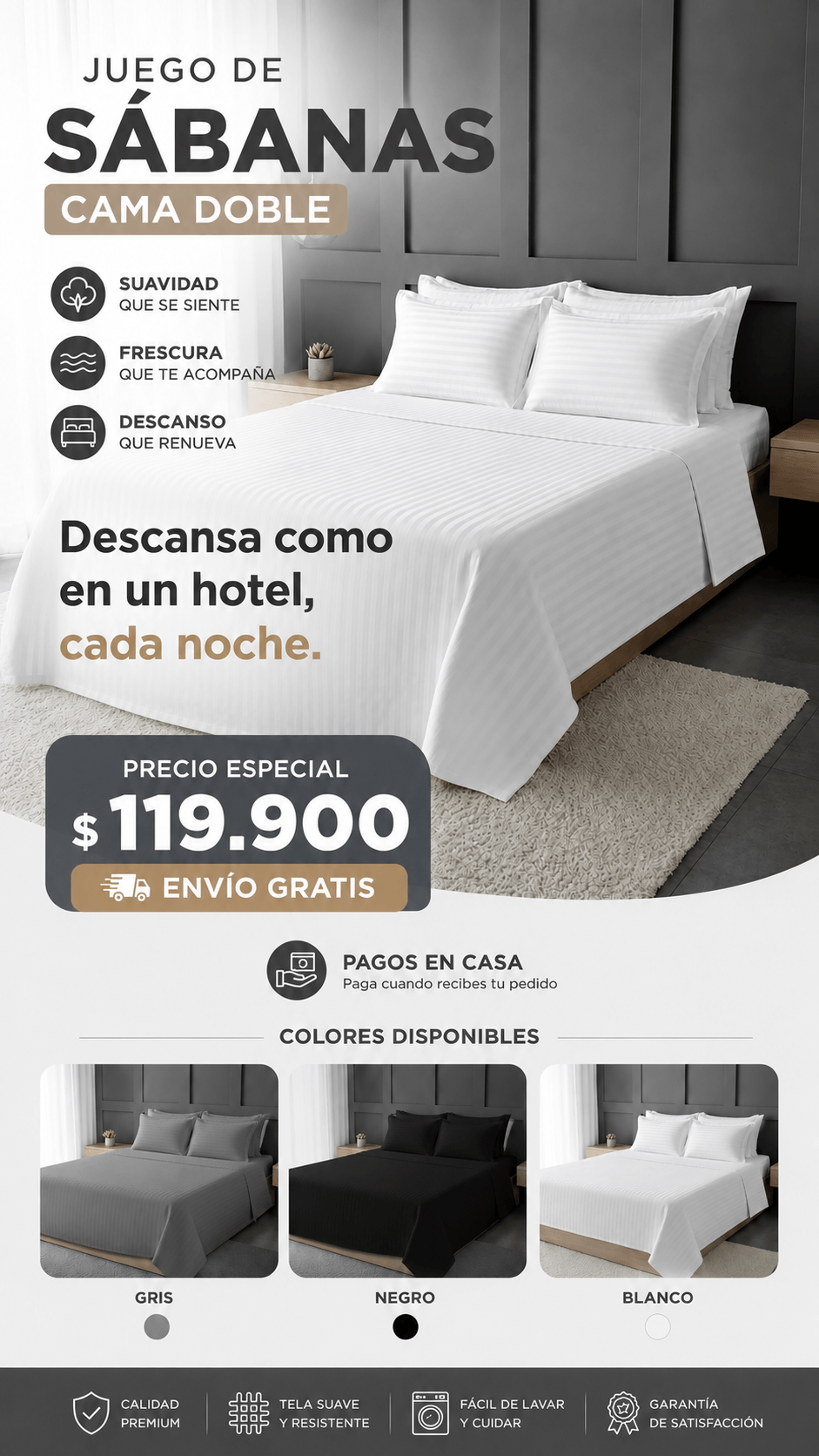 Juego Sabanas Cama Doble
